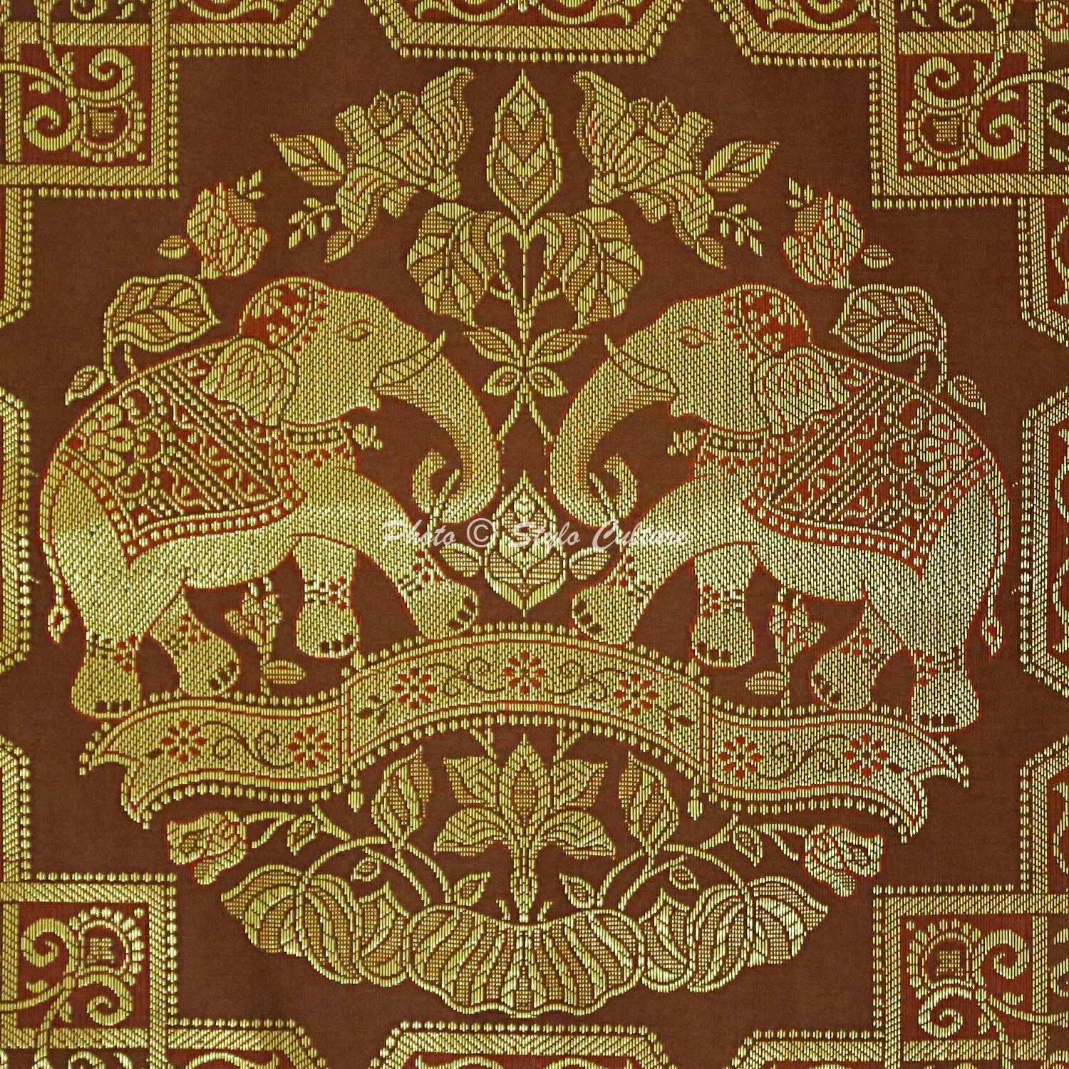 Indian Sofa Cushion Cover Handmade Brocade Silk Pillow Case Cover Throw 12 X 12"