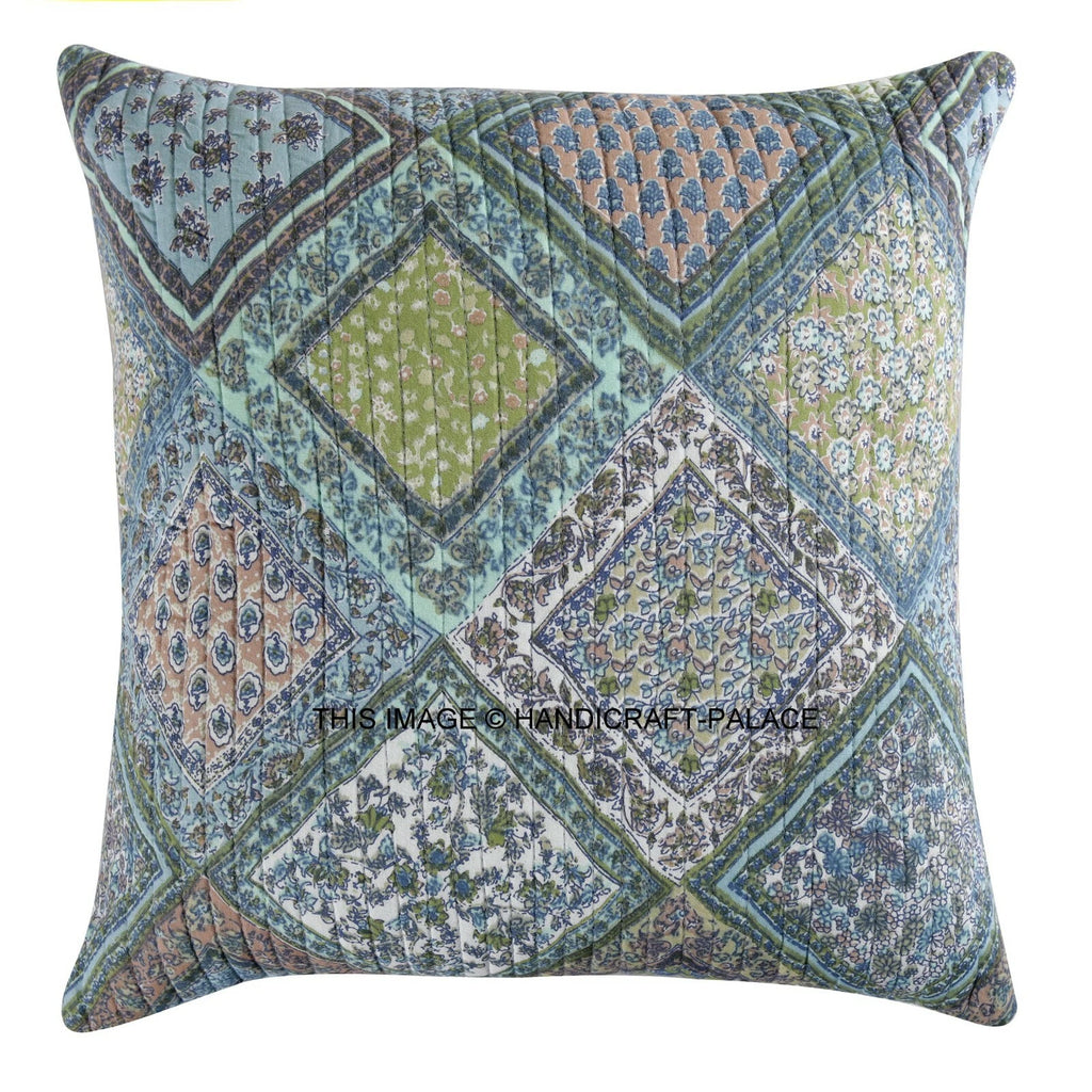 Indian Handmade Kantha Cotton Cushion Cover Bed Pillow Cases Sofa Throw-16"