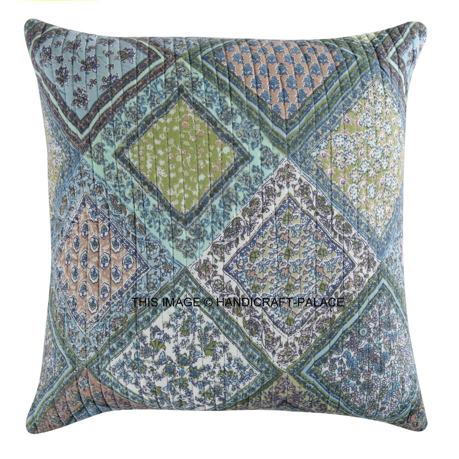 Indian Handmade Kantha Cotton Cushion Cover Bed Pillow Cases Sofa Throw-16"