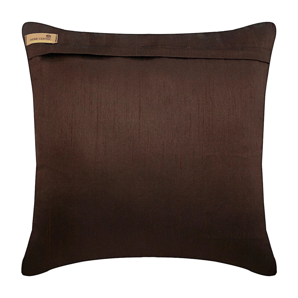 Sofa Cushion Cover Brown 16"x16", Bed Decor Silk Geometric - Tibetain Monk