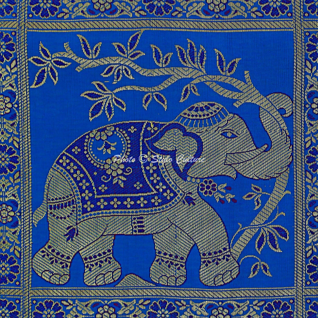 Indian Sofa Cushion Cover Handmade Brocade Silk Pillow Case Cover Throw 12 X 12"