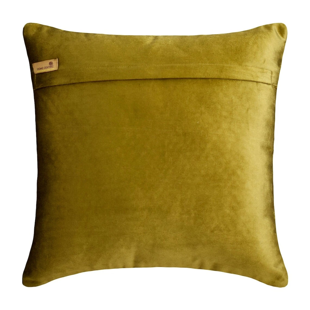 Couch Cushion Case Green 16"x16", Bed Decor Velvet Fabric - Chartreuse Energy