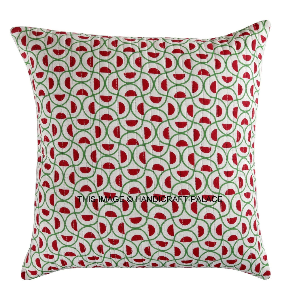 Indian Handmade Kantha Cotton Cushion Cover Bed Pillow Cases Sofa Throw-16"