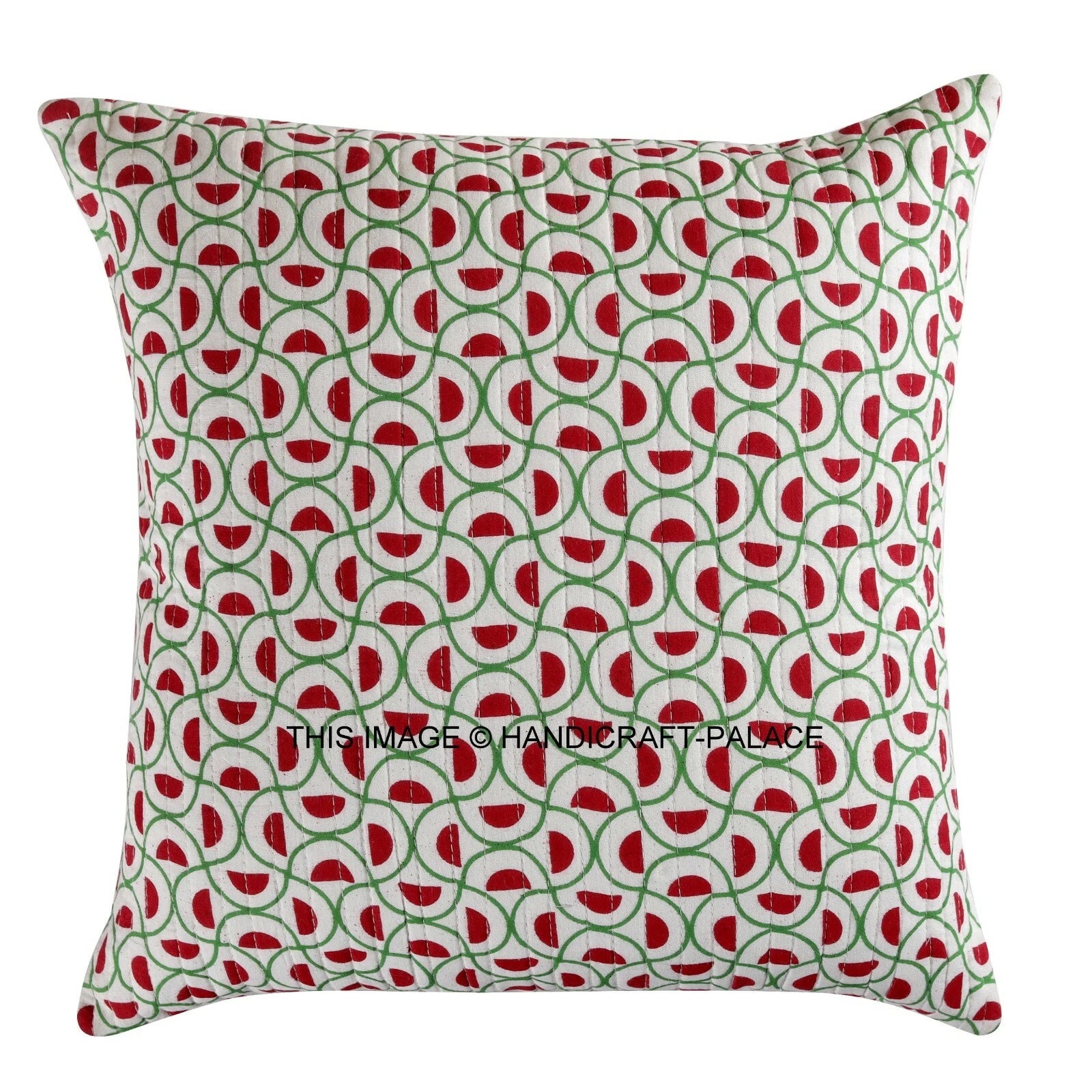Indian Handmade Kantha Cotton Cushion Cover Bed Pillow Cases Sofa Throw-16"