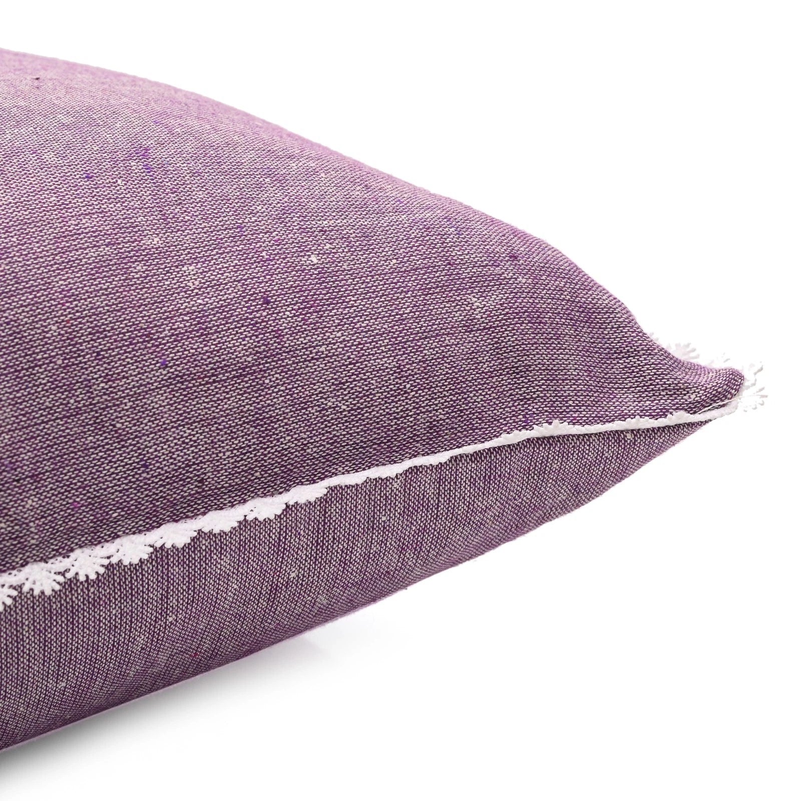 Cushion Cover Home Sofa Decor Cotton Throw Pillow Case Covers Solid with Lace S5