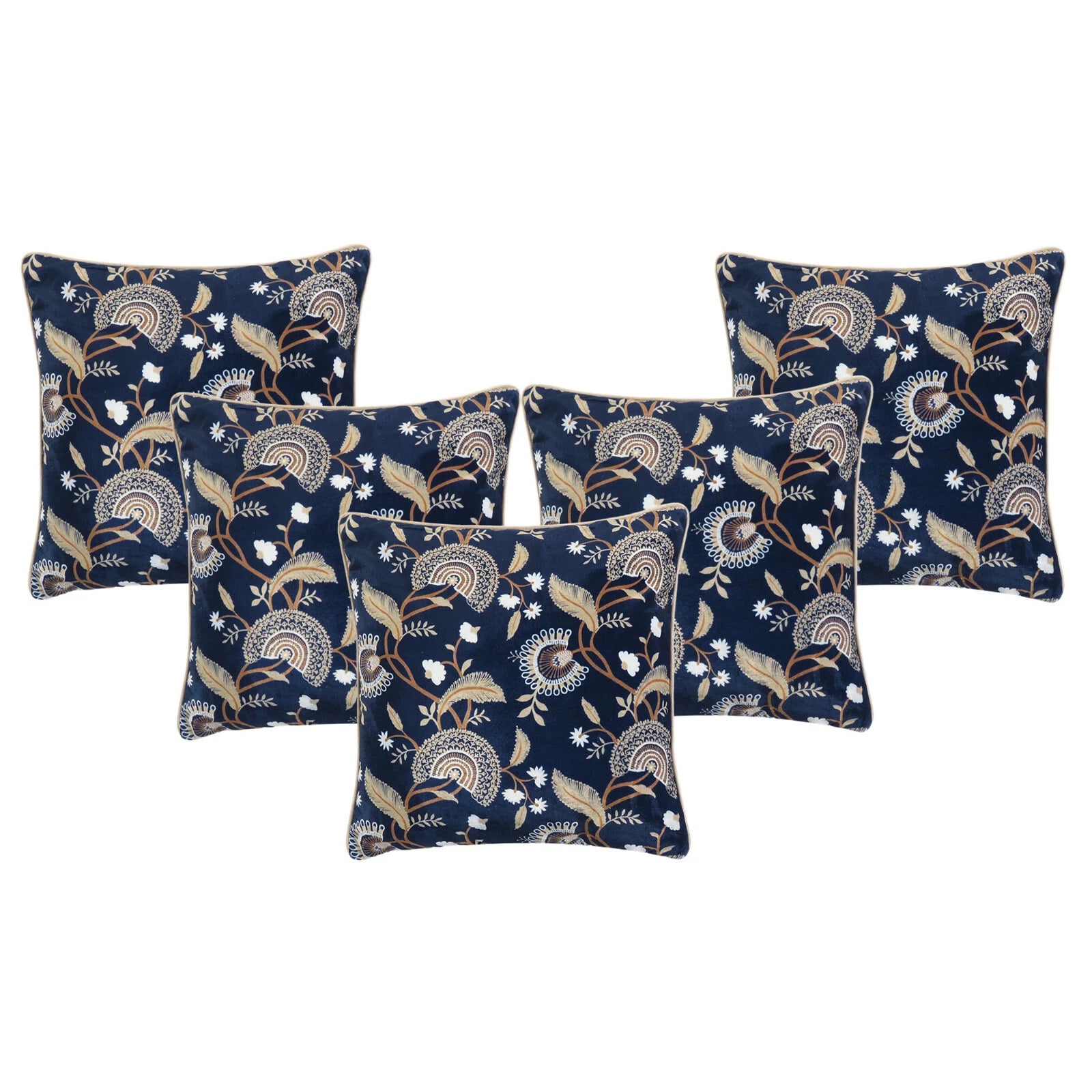 Velvet Pillowcase Cover Home Sofa Bed Decorative Cushion Covers Soft Pillows 5Pc