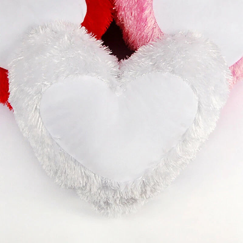 White Sublimation Fluffy Plush Throw Pillow Case Shaggy Soft Sofa Cushion Cover