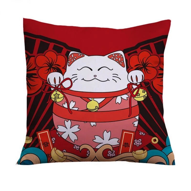 PC Japanese Throw Pillow Covers Cushion Cases Sofa Bed Pillowslips Home Decor