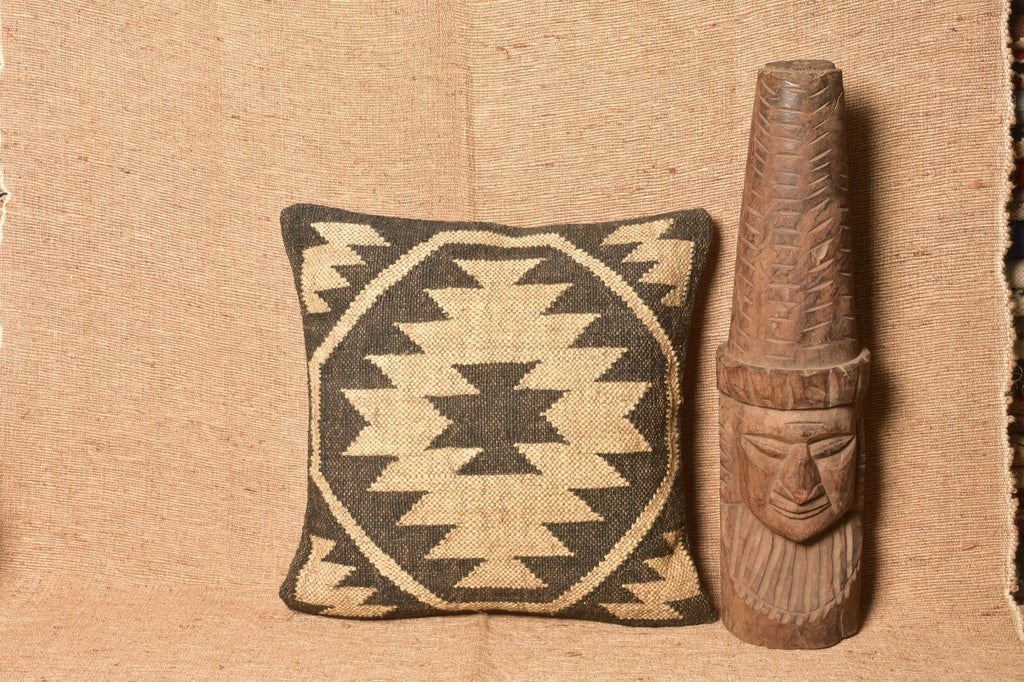 Indian Jute Wool Kilim Cushion Cover Vintage Look Your Home Pillow cover throw