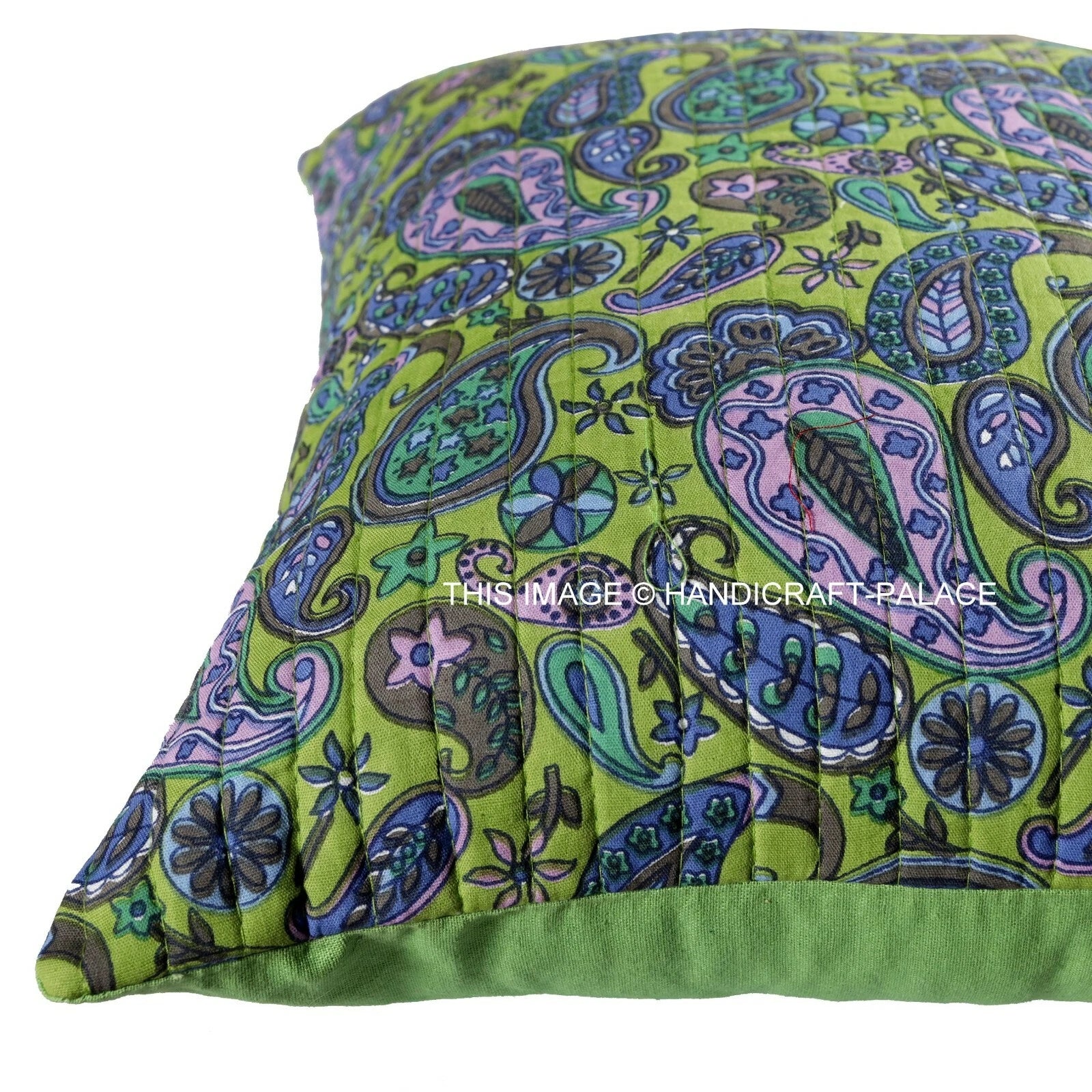 Indian Handmade Kantha Cotton Cushion Cover Bed Pillow Cases Sofa Throw-16"