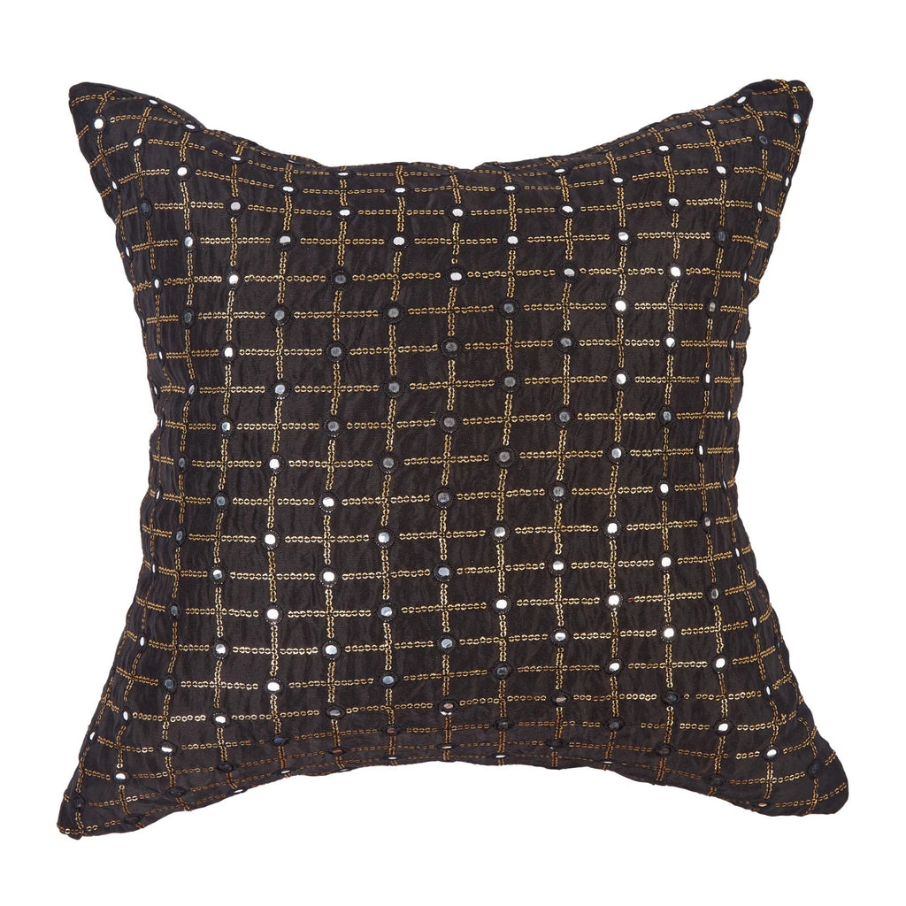 black pillow cover living room embroidered pillow cover designer couch pillow 2p