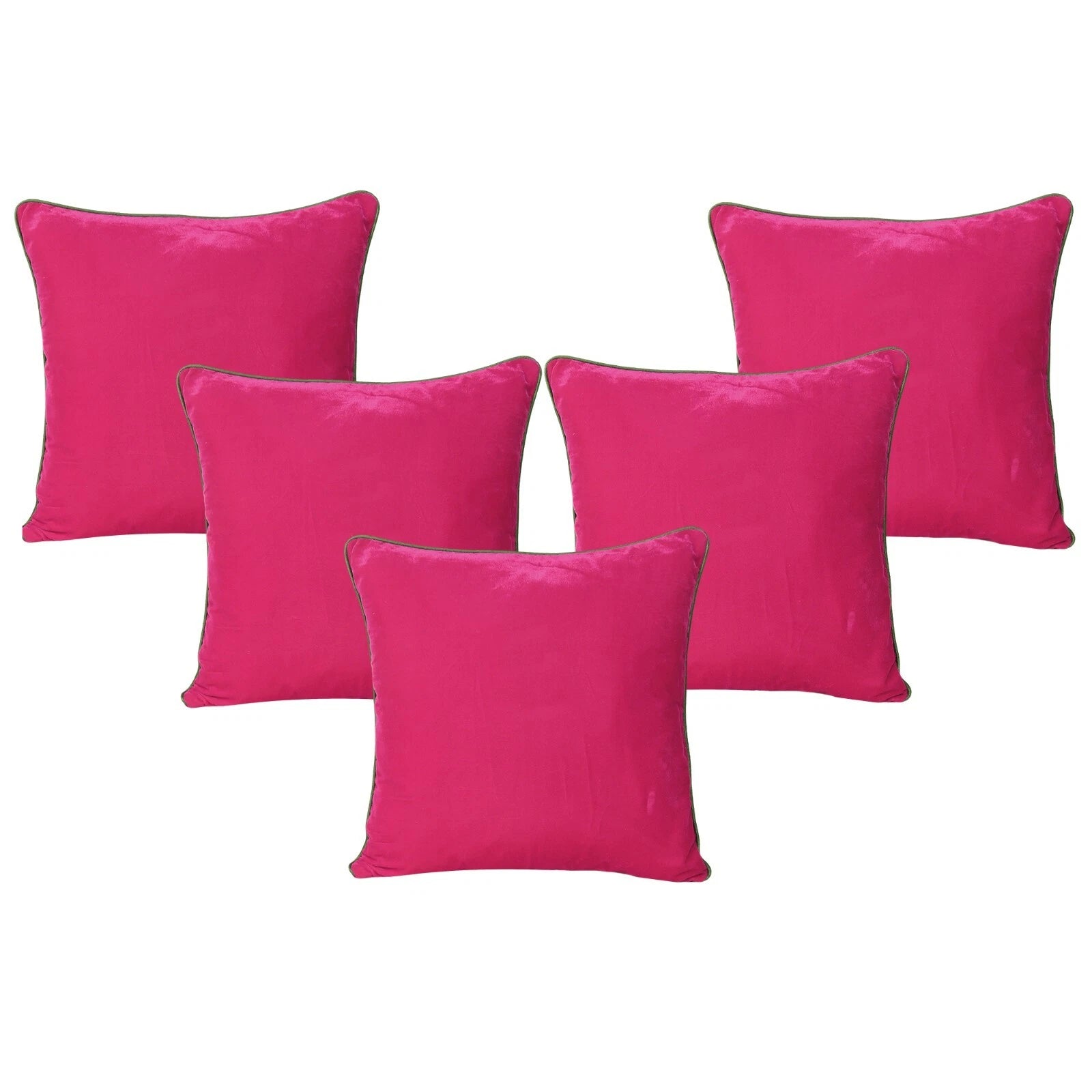 Premium Pink Velvet Throw Pillowcase Cushion Cover with Zipper Closure Home Sofa