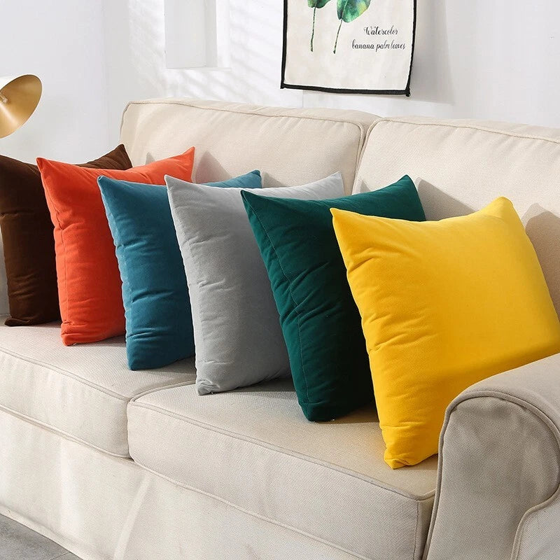 16" 18" 20" Throw Pillow Covers Soft Velvet Cushion Cover for Sofa Car Home