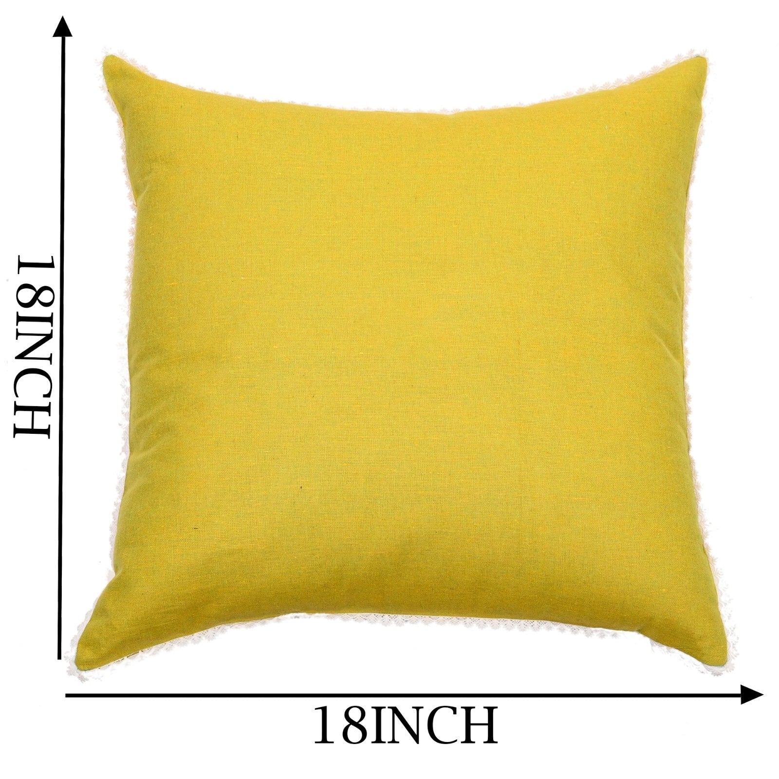 Cushion Cover Home Sofa Decor Cotton Throw Pillow Case Covers Solid with Lace S5