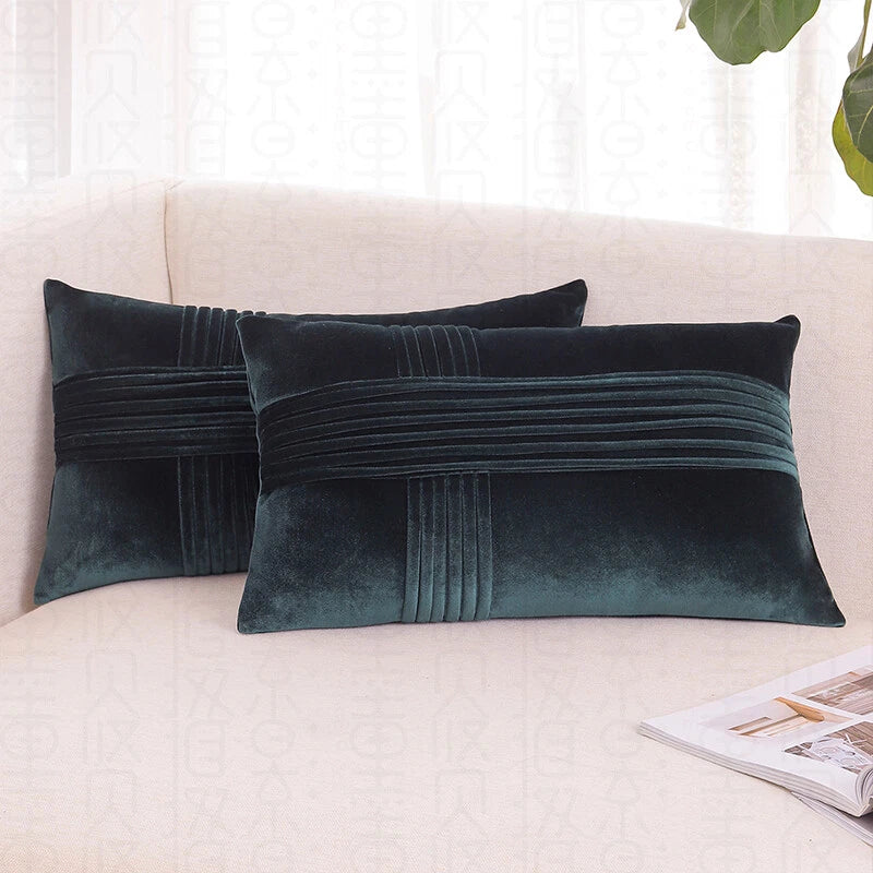 18x18" Velvet Throw Pillow Cover Sofa Car Throw Cushion Covers Home Decor 2 pk