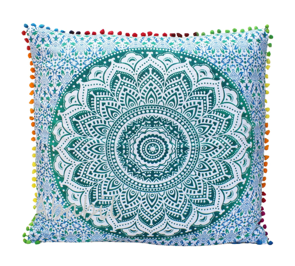 Set Of 2 Cotton Cushion Cover Mandala Couch Pillow Cases Home Decorative Pillows