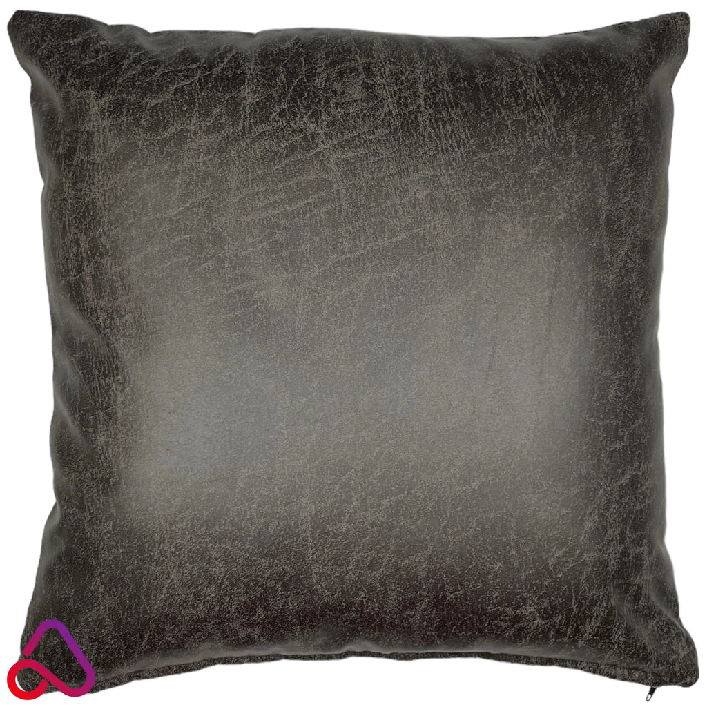 Faux Distressed Leather Cushion Cover Soft Furnishing Pillow Case Sofa Bed Decor