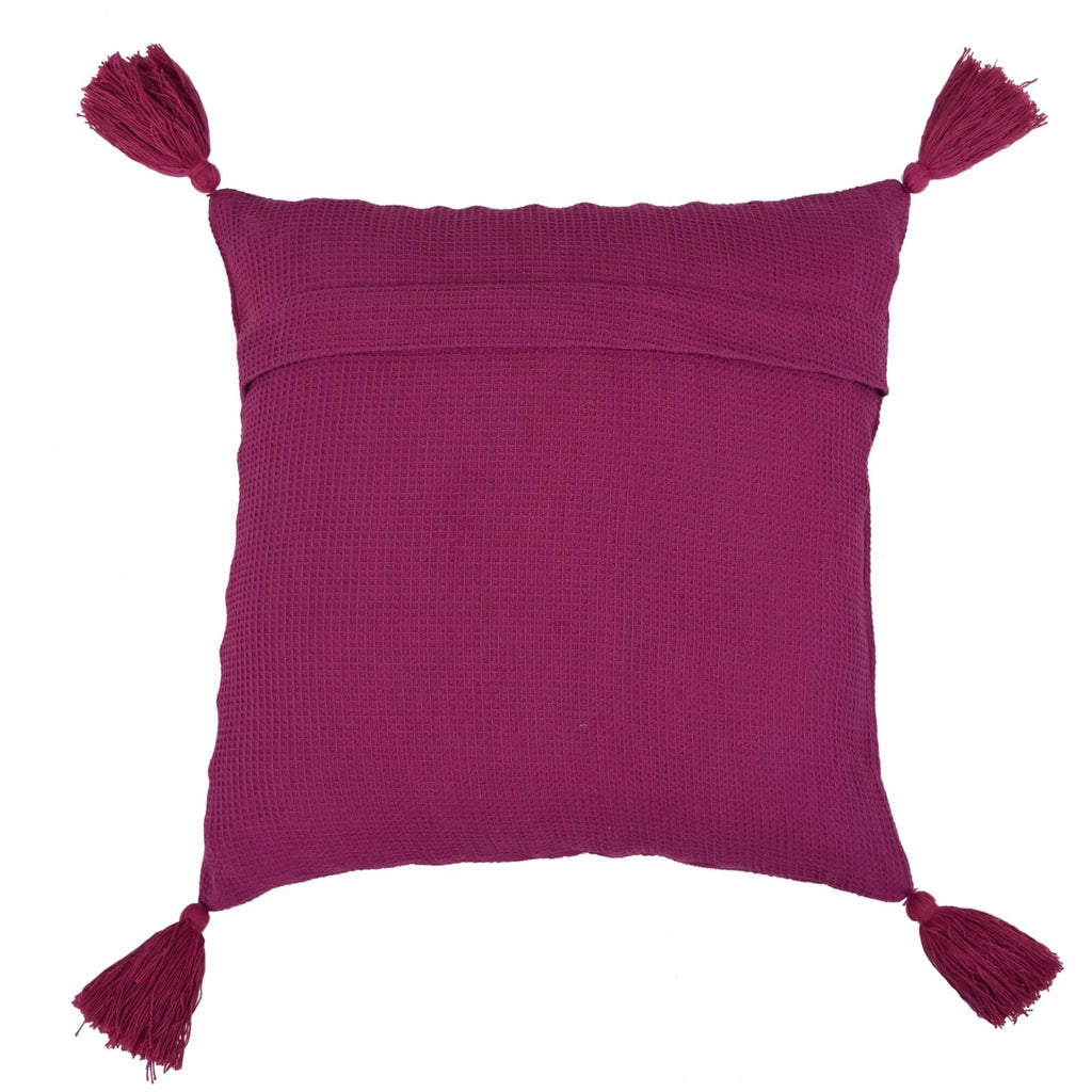 Solid Cushion Cover Cotton Pillowcase Home Sofa Bed Decor Pillows with Tassels