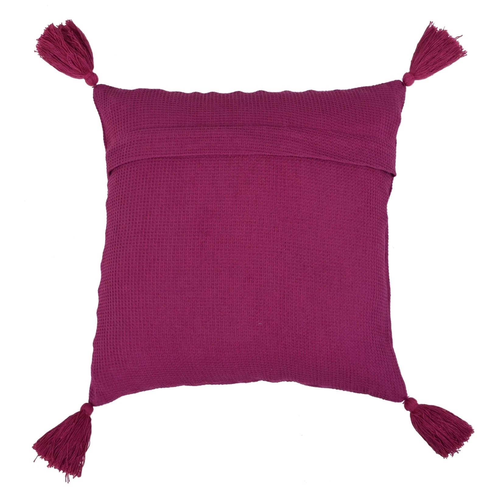 Solid Cushion Cover Cotton Pillowcase Home Sofa Bed Decor Pillows with Tassels