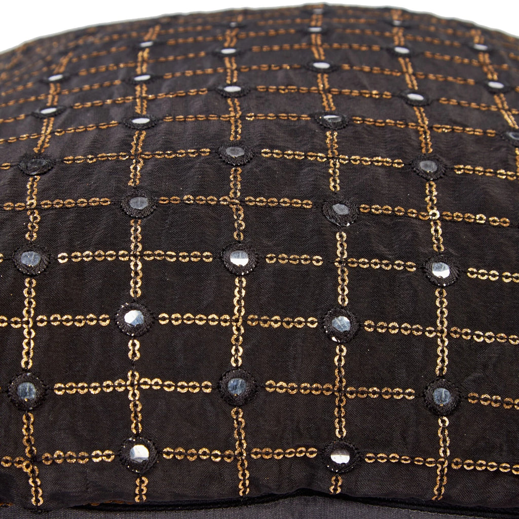black pillow cover living room embroidered pillow cover designer couch pillow 2p