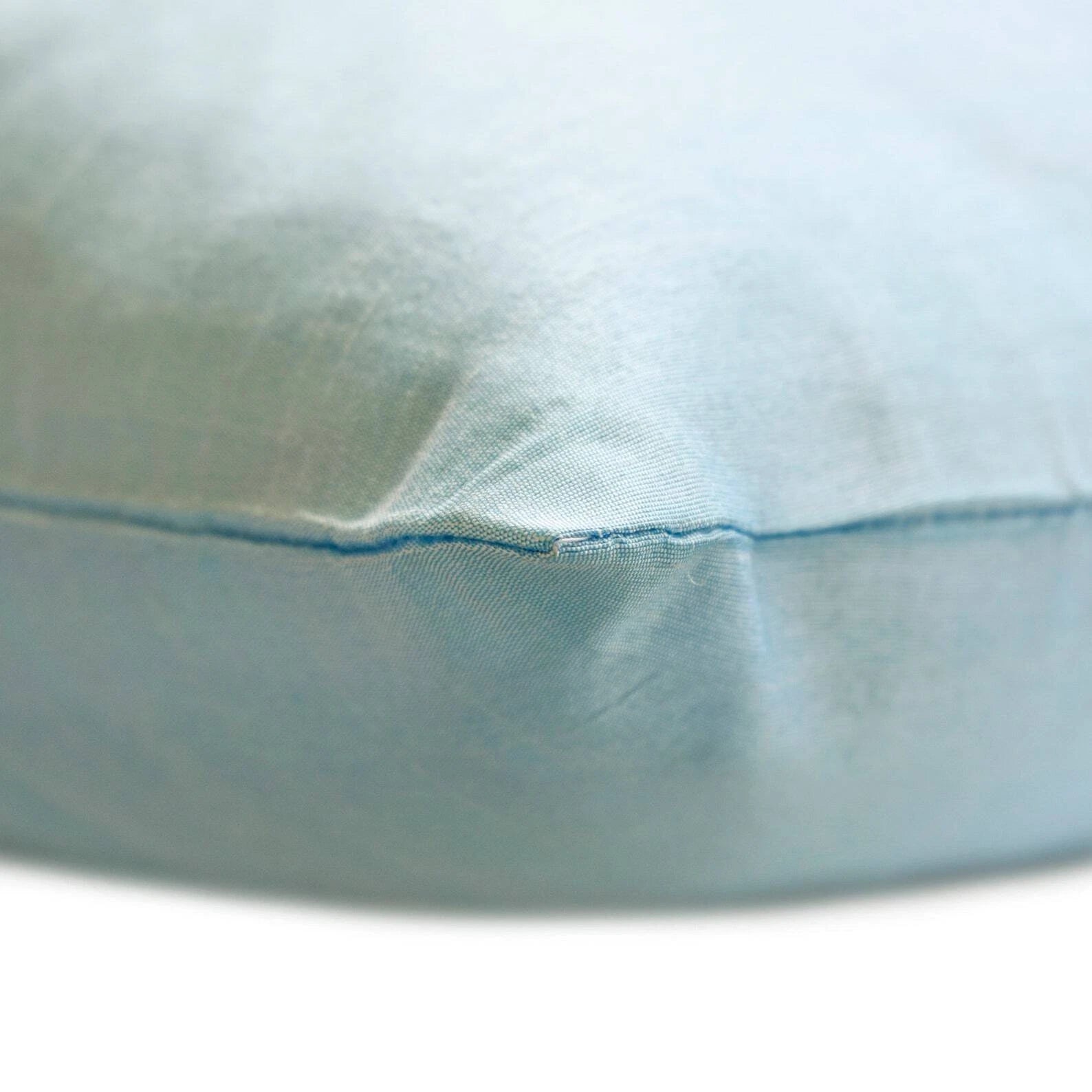 Couch Pillow Case Blue 16"x16", Bed Decor Silk Solid Color - Sky Blue Love