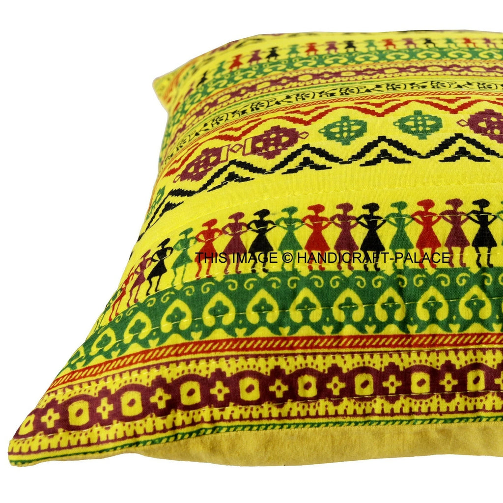 Indian Handmade Kantha Cotton Cushion Cover Bed Pillow Cases Sofa Throw-16"
