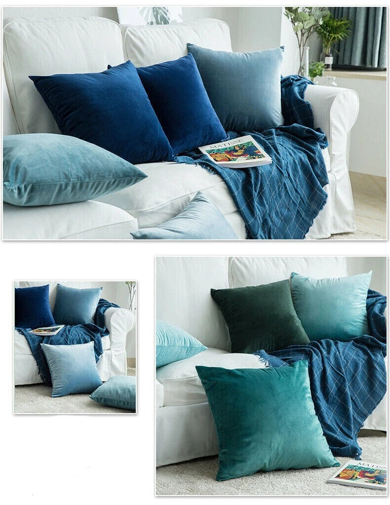 18" 20" 24" 16" Velvet Soft Cushion Cover Throw Pillow Cases Sofa Bed Home Decor