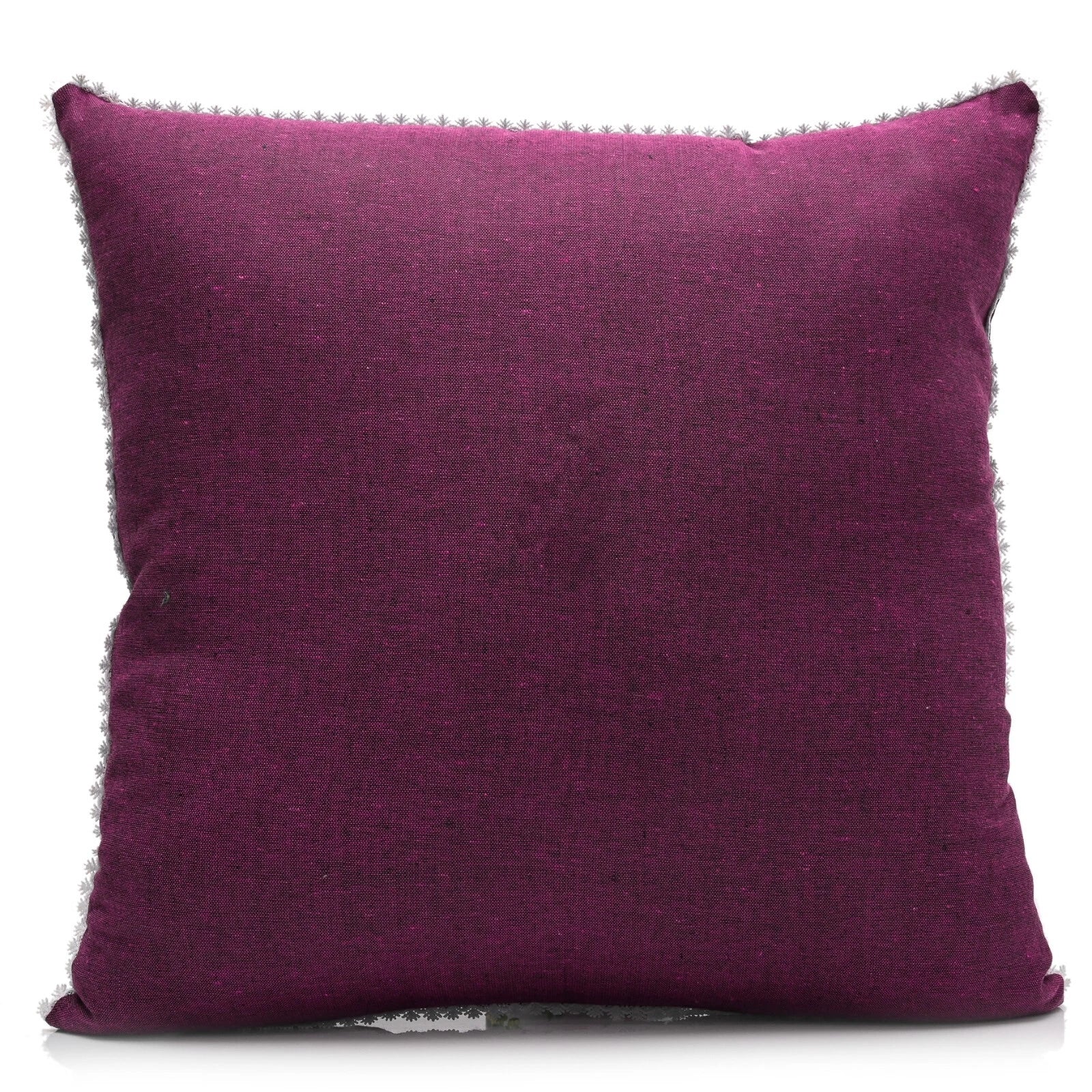 Cushion Cover Home Sofa Decor Cotton Throw Pillow Case Covers Solid with Lace S5