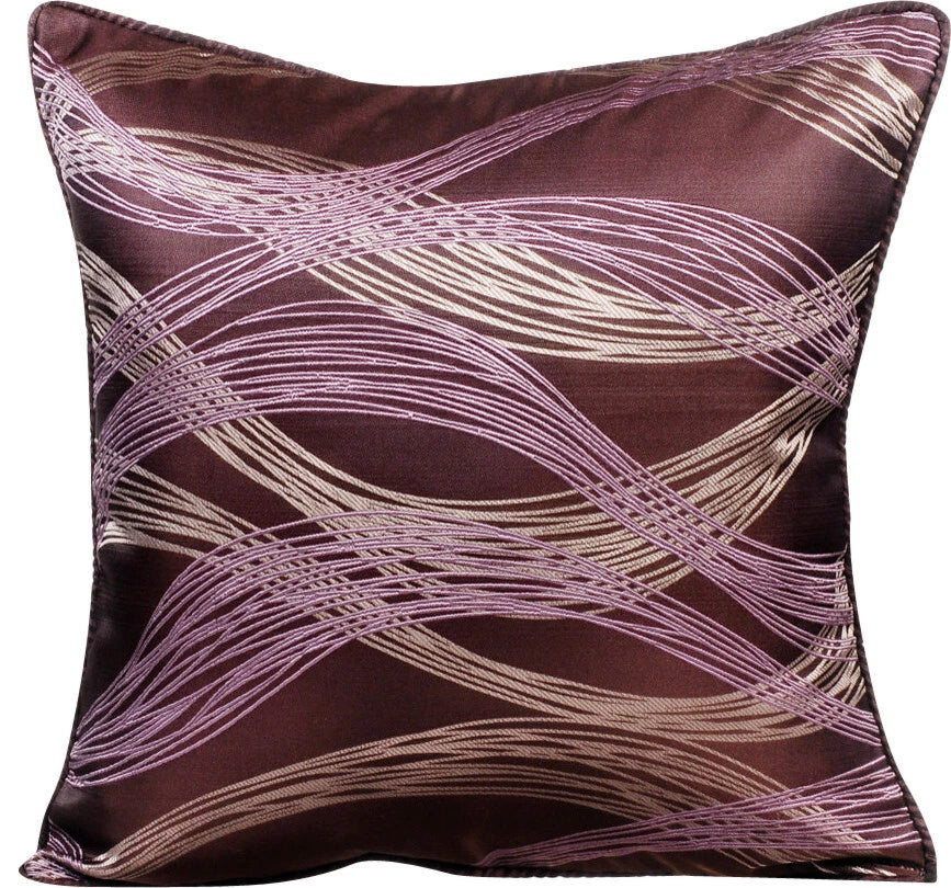 Decorative Sofa Cushion Case Purple 16"x16", Bed Decor Silk - Purple Current