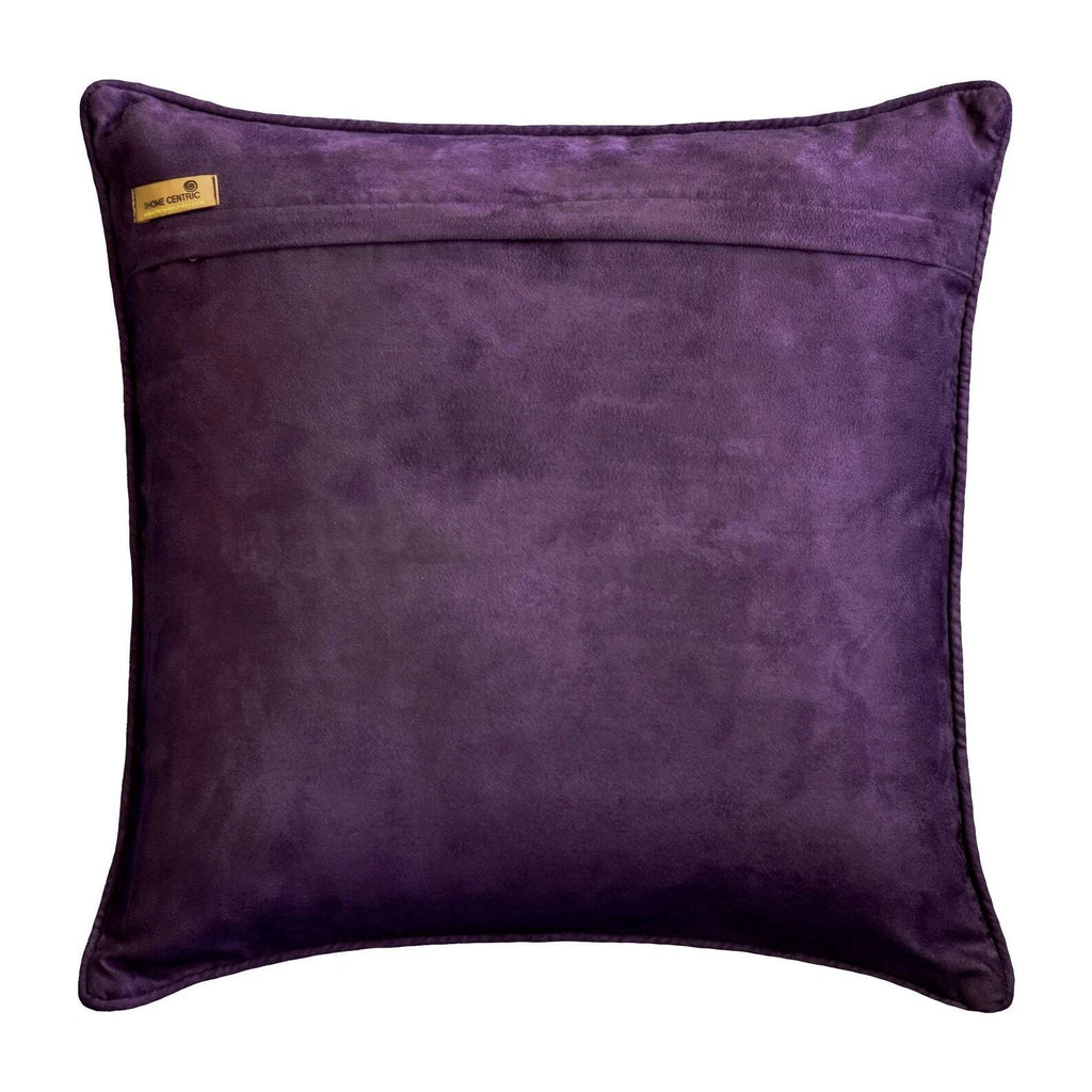 Sofa Pillow Cover Purple 16"x16", Bed Decor Velvet Fabric - Plum Scented