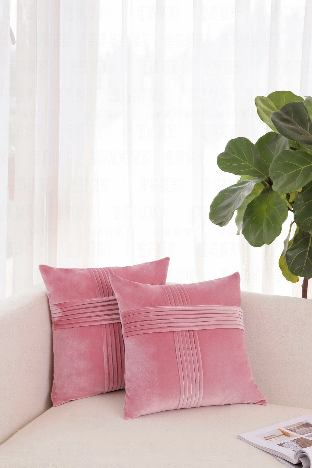 2 PACK Velvet Premium Cushion Cover Pillow Covers Set Sofa Decor Cushion Cover