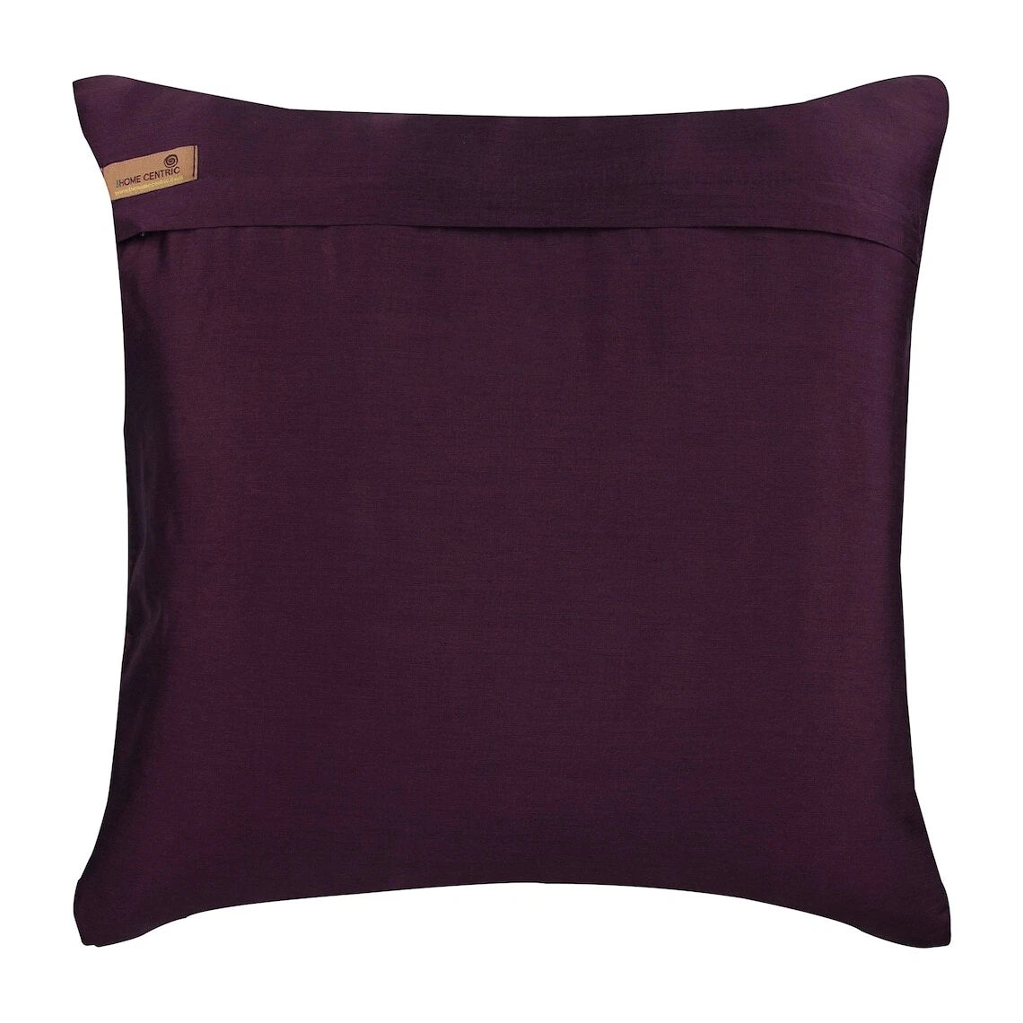 Square Sofa Cushion Cover Purple 16"x16", Bed Decor Silk Floral - Gold Tulips