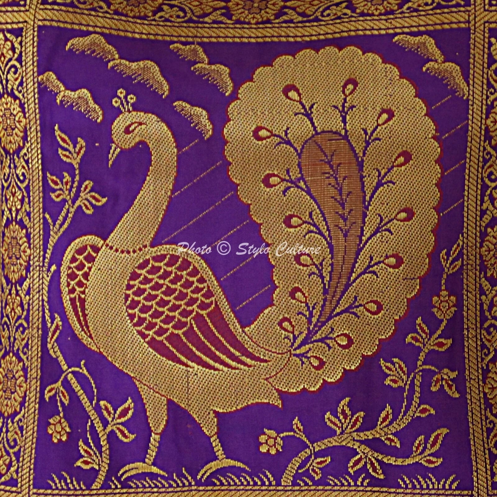 Brocade Elephant Cushion Cover Decorative Indian Bedding Sofa Pillow Case Cover