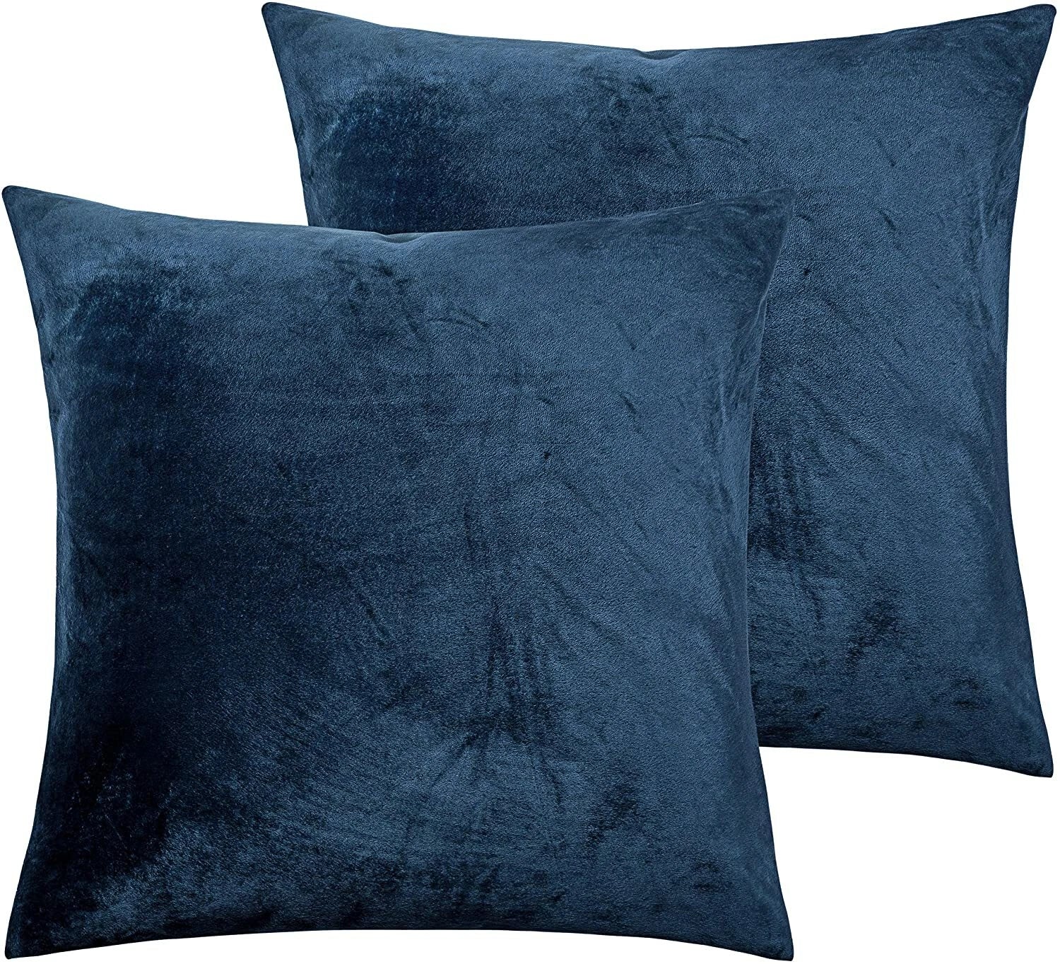 Ultra Soft 100% Velvet Throw Pillow Covers 2 Pack Home Sofa Decor Cushion Covers