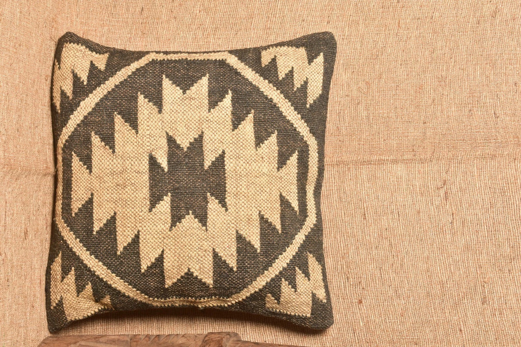Indian Jute Wool Kilim Cushion Cover Vintage Look Your Home Pillow cover throw