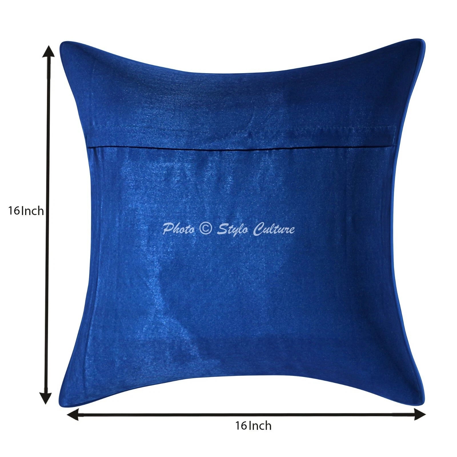 Peacock Brocade Cushion Cover Indian Handmade Throw Sofa Pillow Case Cover 12"
