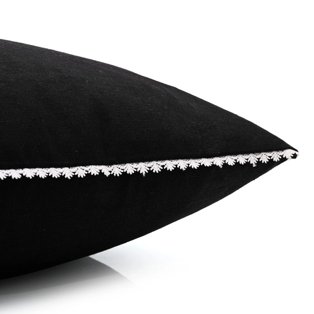 Cushion Cover Home Sofa Decor Cotton Throw Pillow Case Covers Solid with Lace S5