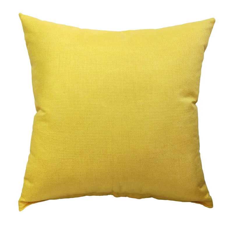 Solid Linen Cushion Cover Throw Pillow Cases for Couch Sofa Bed 16" 18" 20"