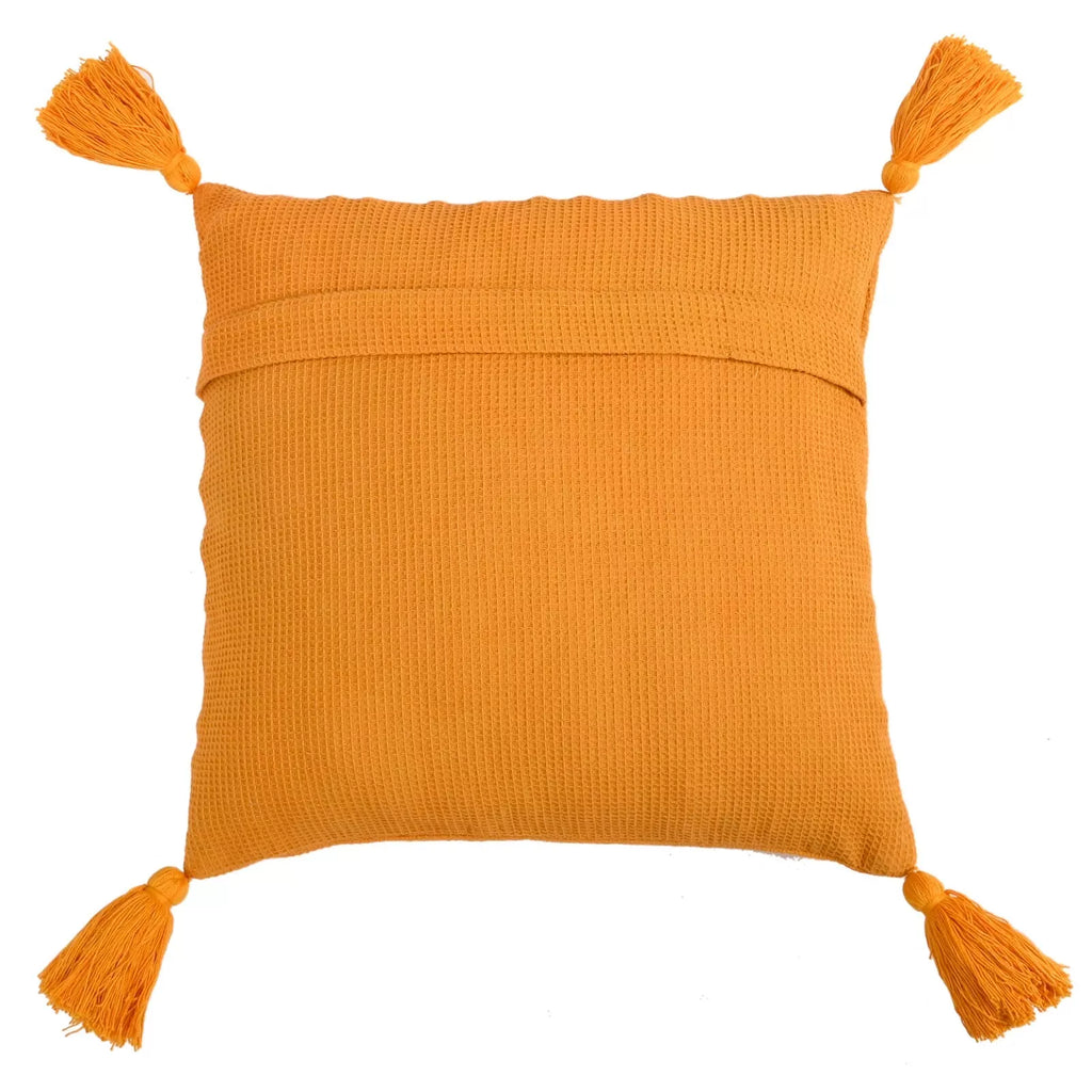 Solid Cushion Cover Cotton Pillowcase Home Sofa Bed Decor Pillows with Tassels
