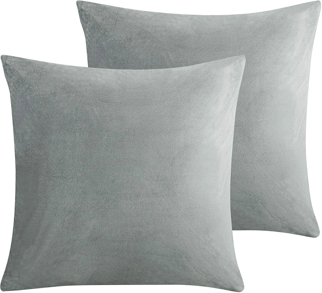 Ultra Soft 100% Velvet Throw Pillow Covers 2 Pack Home Sofa Decor Cushion Covers