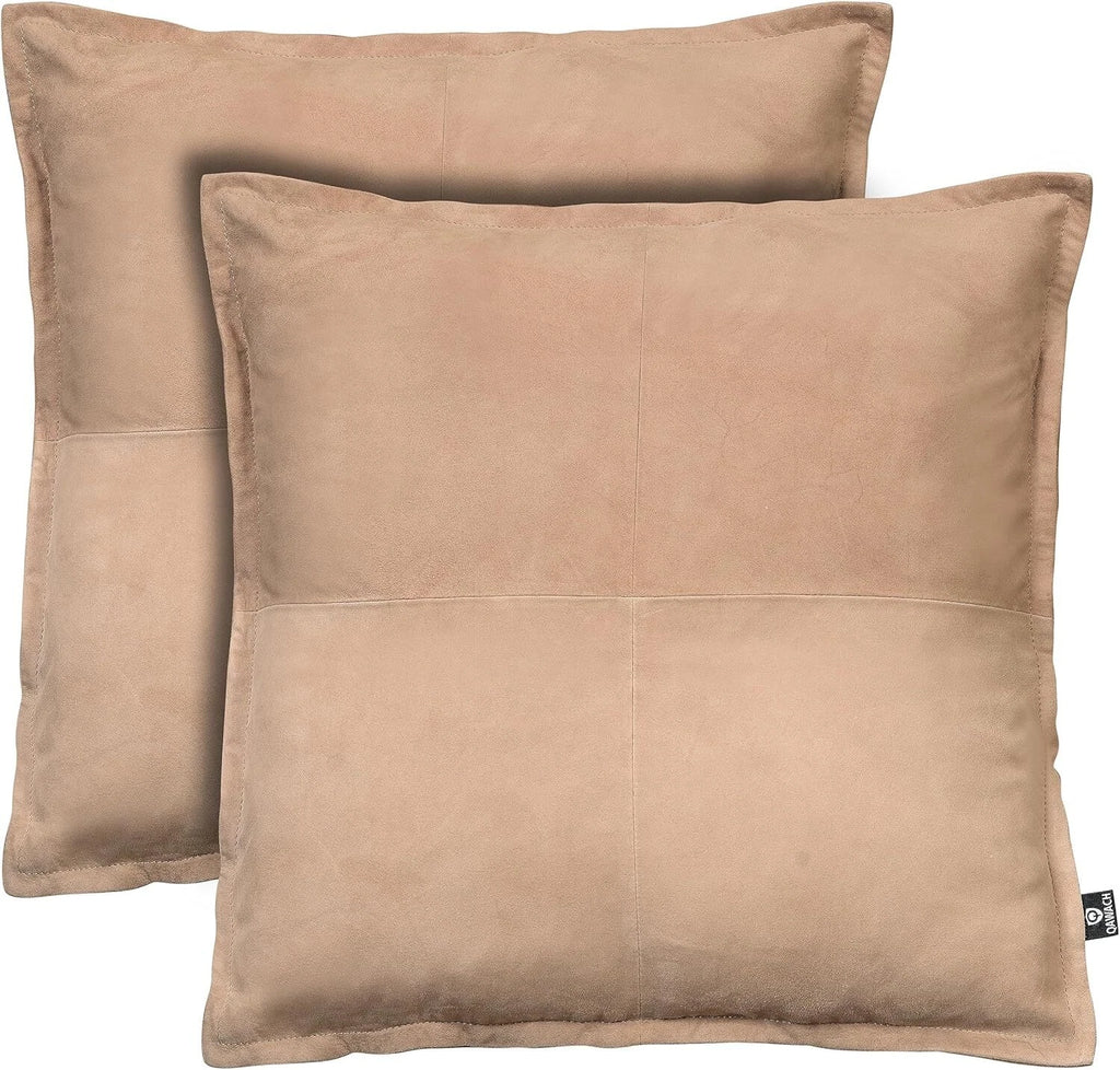 Luxurious lambskin Dusty Beige Box pillowcase Sofa Cushion & Living & Bed Room
