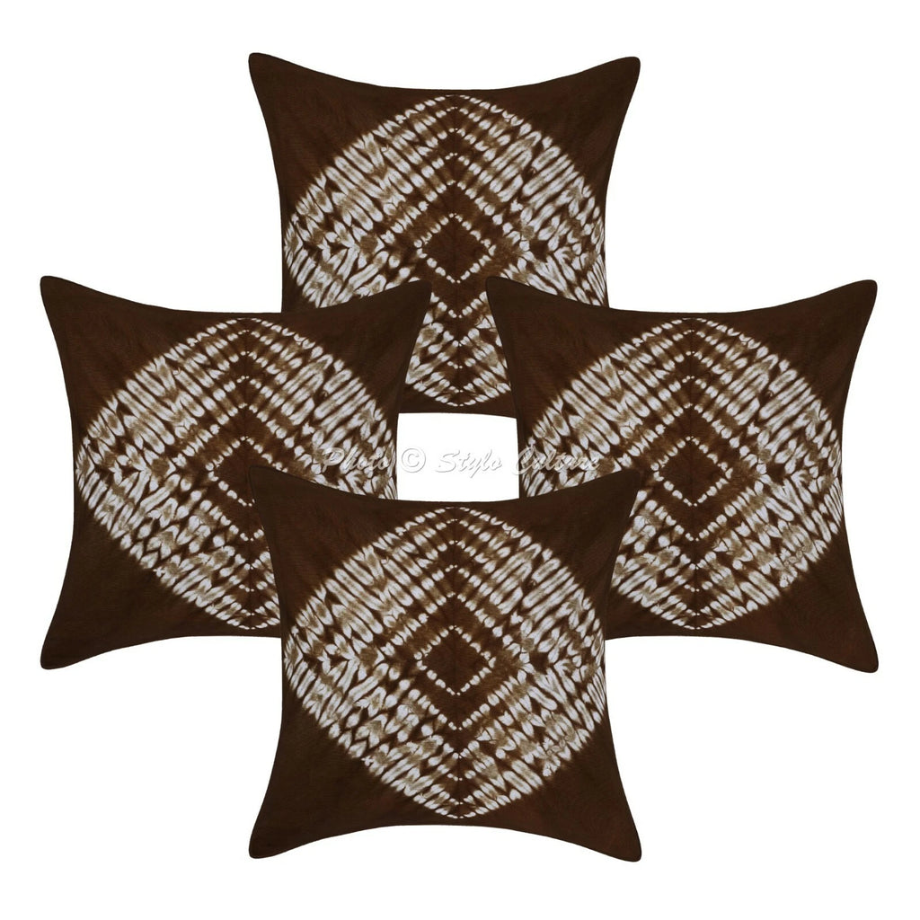 Ethnic Cushion Cover Indian Handmade Shibori Shibori Hippie Sofa Car Pillow Case