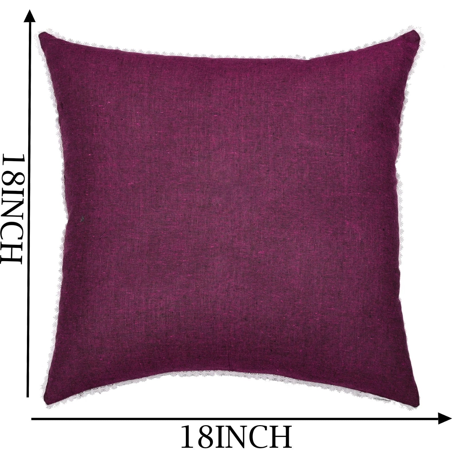 Cushion Cover Home Sofa Decor Cotton Throw Pillow Case Covers Solid with Lace S5