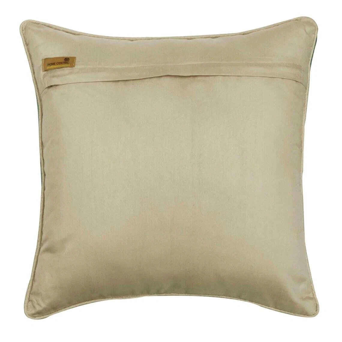 Square Sofa Pillow Case Beige 16"x16", Bed Decor Silk Fabric - Chevron Folds