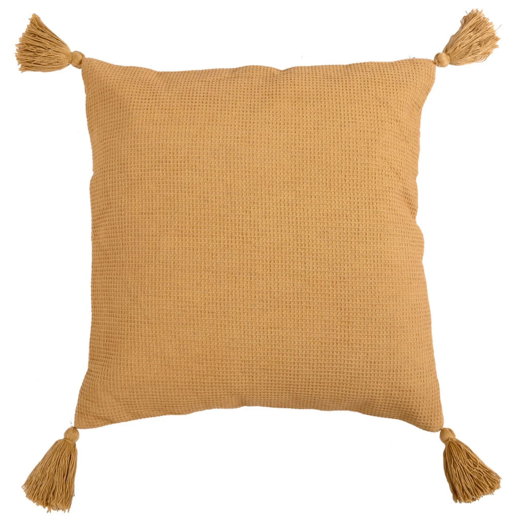 Solid Cushion Cover Cotton Pillowcase Home Sofa Bed Decor Pillows with Tassels