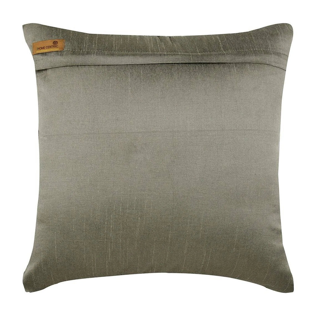 Decorative Couch Cushion Case Grey 16"x16", Bed Decor Silk Abstract - Charisma
