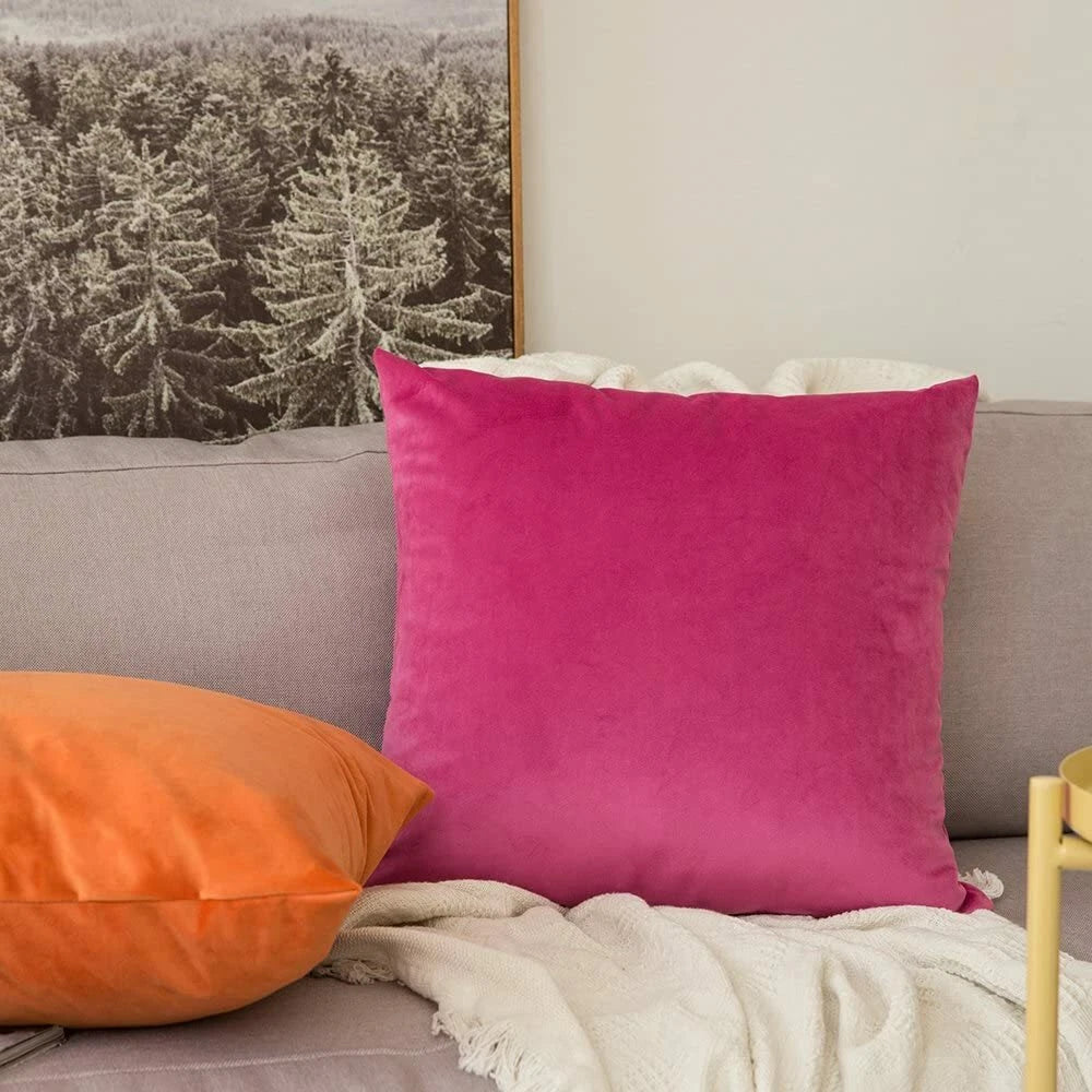 Simple Velvet Throw Cushion Cover Pillow Cover Pillowcase Home Sofa Car Decor