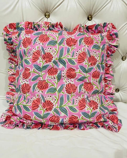 Throw Pillow Cover Cushion Case Ruffle Cotton Soft Sofa Chair Bed Home Decor New