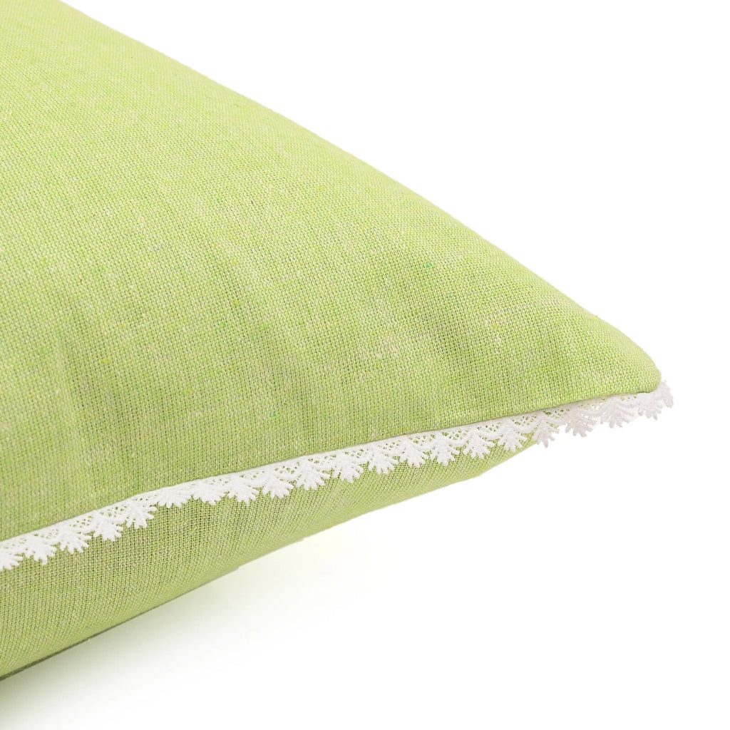 Cushion Cover Home Sofa Decor Cotton Throw Pillow Case Covers Solid with Lace S5