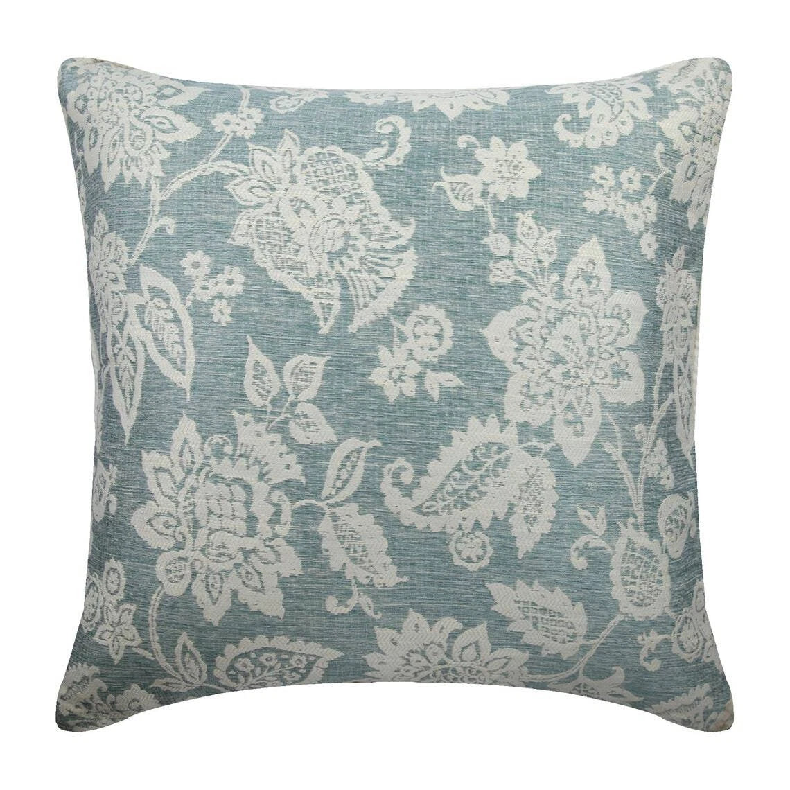 Sofa Cushion Case Blue 16"x16", Bed Decor Cotton Fabric - Vintage Fleur